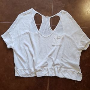 Free People White Linen Top